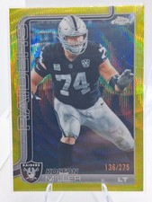 2025 Topps Chrome Kolton Miller Yellow Refractor #ed 136/275 #183 Raiders