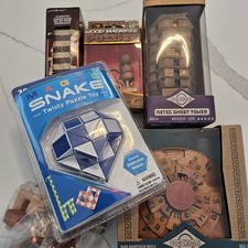Assorted Wooden Puzzles Lot of 6 Wood Puzzles Adults Children