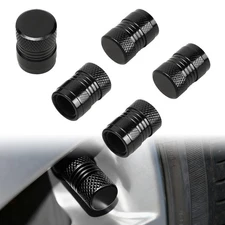 5PCS BLACK Aluminium Tire Valves Air Dust Cover Stem Caps for Wheel Car SUV Bike