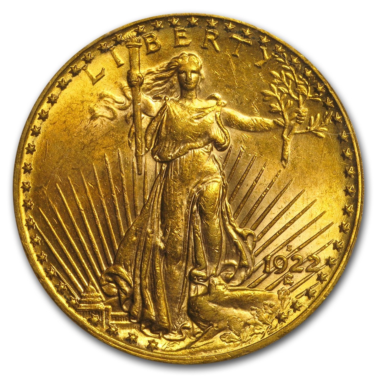 1922-S $20 St Gaudens Gold Double Eagle MS-61 PCGS | eBay