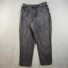 VTG PS Gitano Jeans Womens 32x25 Black Tapered Acid Wash Distress Mom 90s Denim