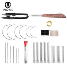 Leather Hand Sewing Repair Kit Easy Side Threading Needle Curved Sewing Needles