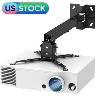 Universal Extendable Tilt DLP LCD Ceiling Projector Mount Bracket 44 lbs - Black