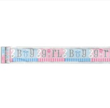 Gender Reveal Party Girl Or Boy  12 Foot Banner Decor Supplies