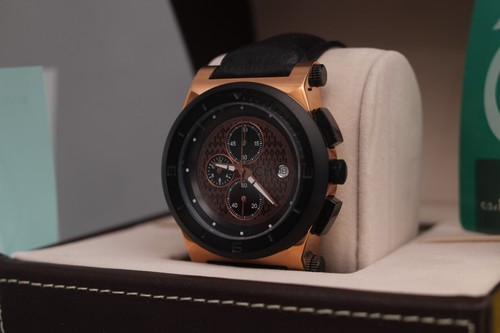 Carlo Monti Mens Chronograph Watch Bronze with Black Leather Strap CM500-992 - Picture 5 of 10