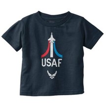 US Air Force Wings Logo USAF Fight Jet Pilot Toddler Boy Girl Youth T Shirt Tee