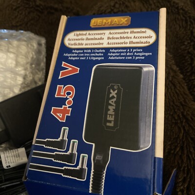 Genuine Lemax 3 Way  Power Adapter 4.5V -black -Rides -Houses -Lighting- Trees