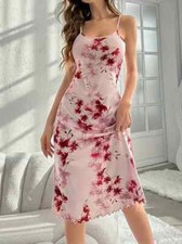 Women's Elegant Floral Print Sleeveless Cami Dress For Spring & Summer
