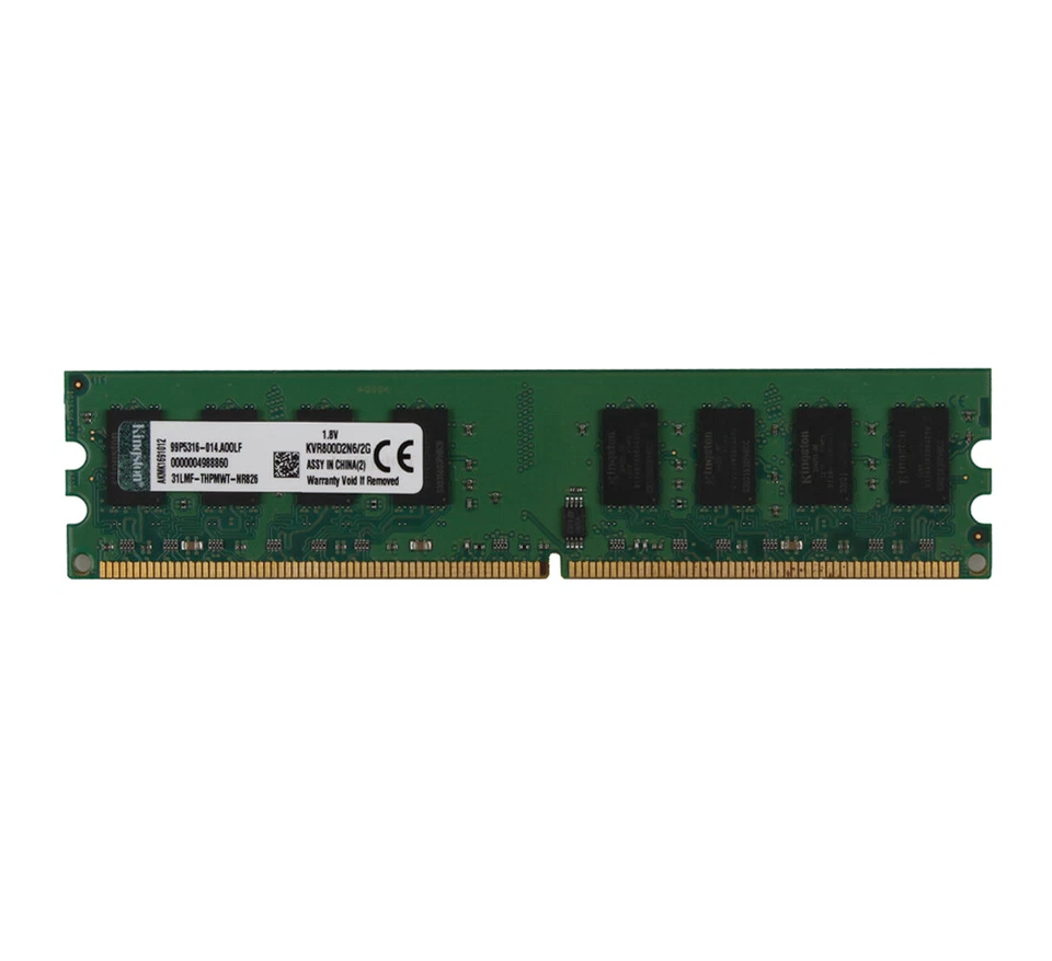 Kingston 4pcs 2GB PC2 6400U 2RX8 DDR2 800MHz  Memory RAM DIMM Desktop 240pin - Image 3 of 4