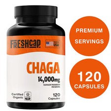Setas FreshCap Chaga 14000 mg - para digestión, energía, apoyo inmunológico