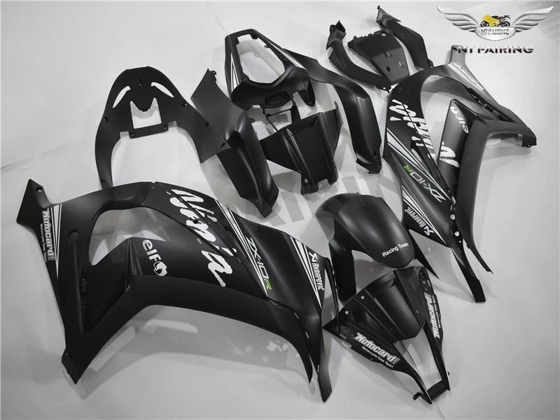 Carenado Ninja negro mate de inyección NTU apto para Kawasaki 2011-2015 ZX10R c045 Foto 2 de 4