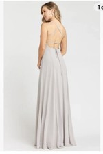 Show Me Your Mumu Godshaw Goddess Gown Dove Grey Chiffon New In Package