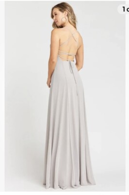 grey goddess dress Maxi Goddess Dress in Mettalic Silk 4