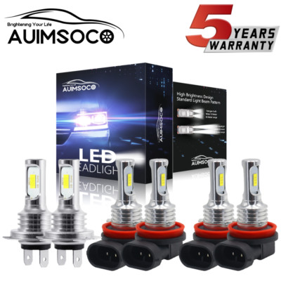 For Hyundai Genesis Sedan 4-Door 2009-2014 6000K LED Headlight + Fog Light Bulbs