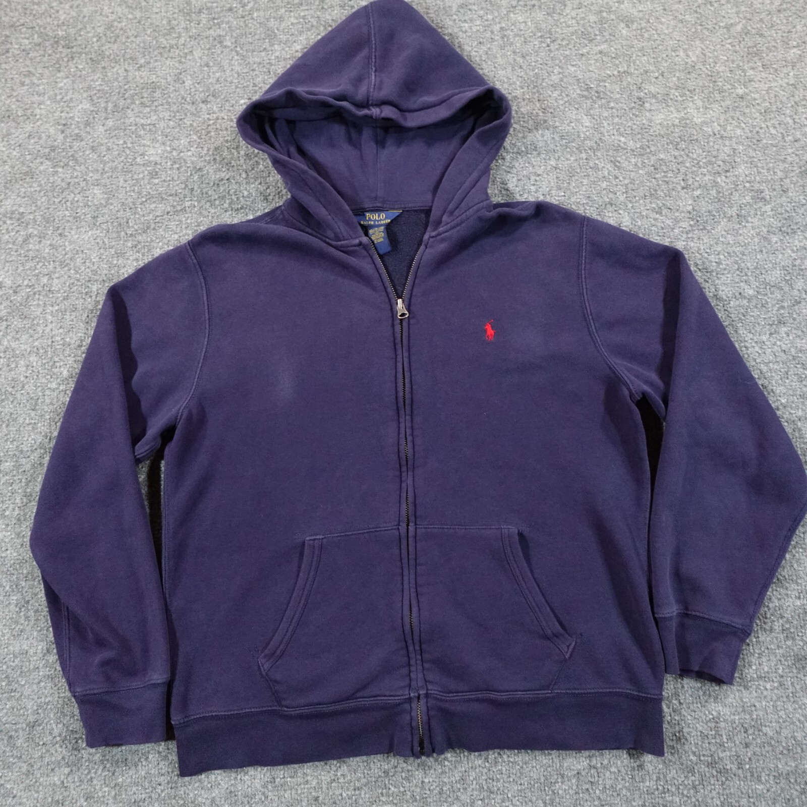 Polo Ralph Lauren Felpa con Cappuccio Ragazzo XL Blu Full Zip Felpa Rosso Pony 13818