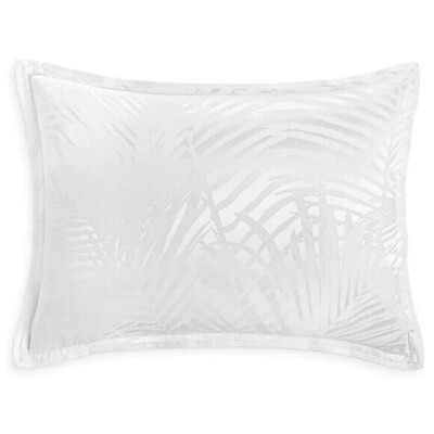 Hudson Park Collection Luxe Palmetto Standard Sham White NWT $195