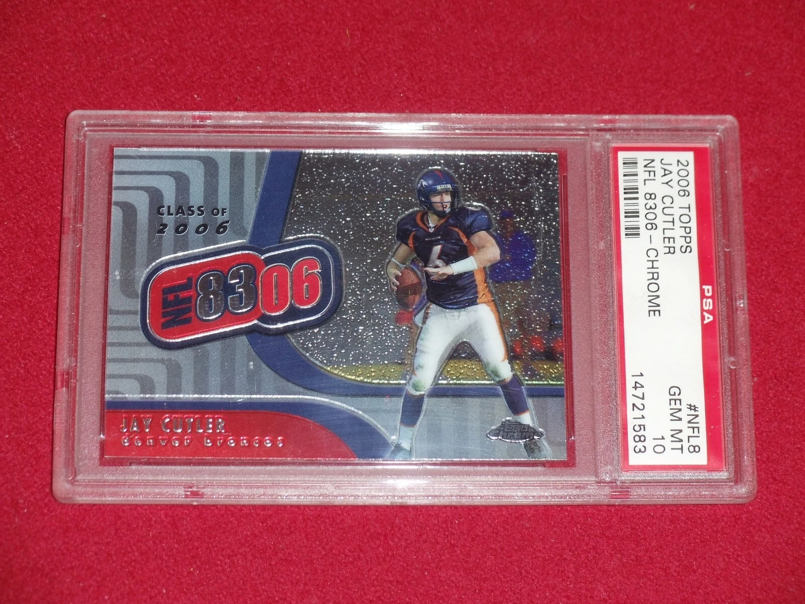 Jay Cutler Topps NFL 8306 #NFL8 NFL 8306-Chrome