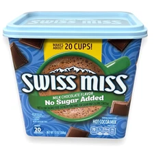 Swiss Miss Milk Chocolate Flavored No Sugar Added Hot Cocoa Mix 13 oz Canister