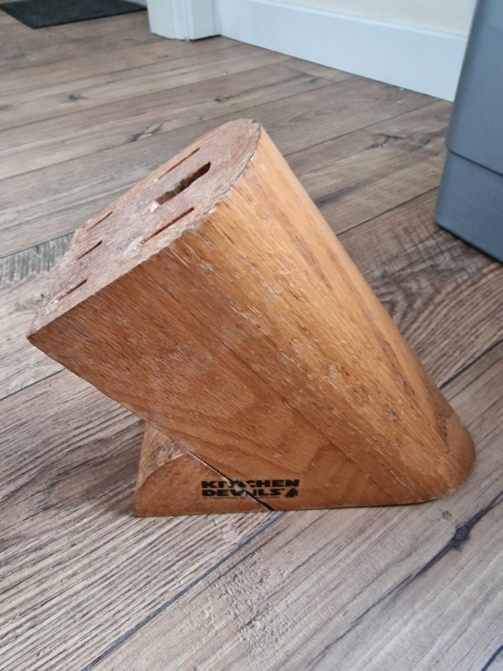 Kitchen Devil Knife Storage Block eBay