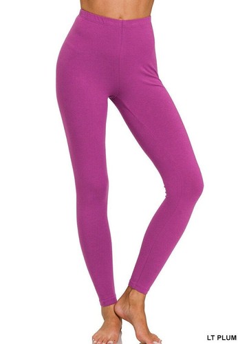 HIGH WAISTED PREMIUM Cotton STRETCH LONG WORKOUT YOGA LEGGINGS PANTS FITNESS - Picture 42 of 53