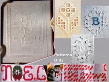 Pulled Thread Sampler Hardanger Flower Noel Holiday Towels CROSS STITCH PATTERNS