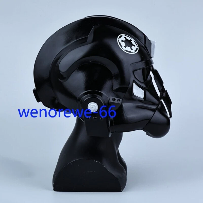 Game Star Wars: Squadrons Tie Pilot Helmet Full Face Mask Cos Prop PVC Replica - Image 3 of 4