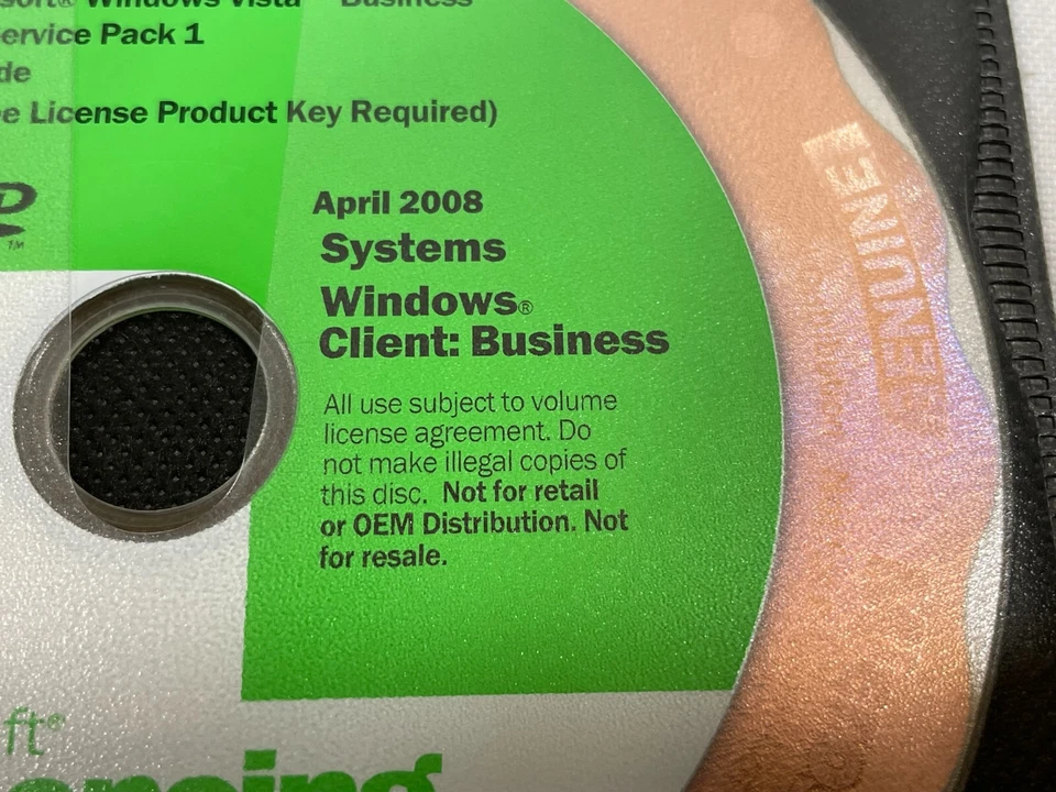Microsoft Windows Vista Business Service Pack 1 Upgrade DVD Software Disc Only - Image 3 of 4