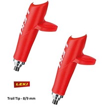 Leki Sentier Pointe Rouge (1 Paire) - Blanc Logo- pour Changer Avec Instructions