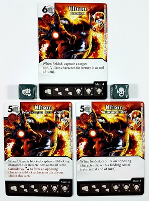  2015 Wizkids/NECA Dice Masters MARVEL  Set ULTRON Würfel/Karten