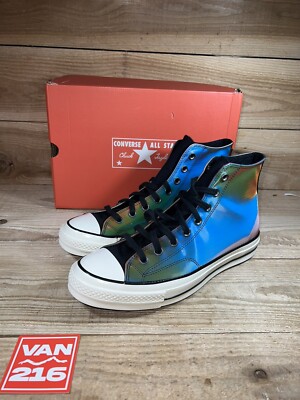NEW SZ 10 Converse Men's Chuck Taylor 70 High Top Black Multicolor White 170495C