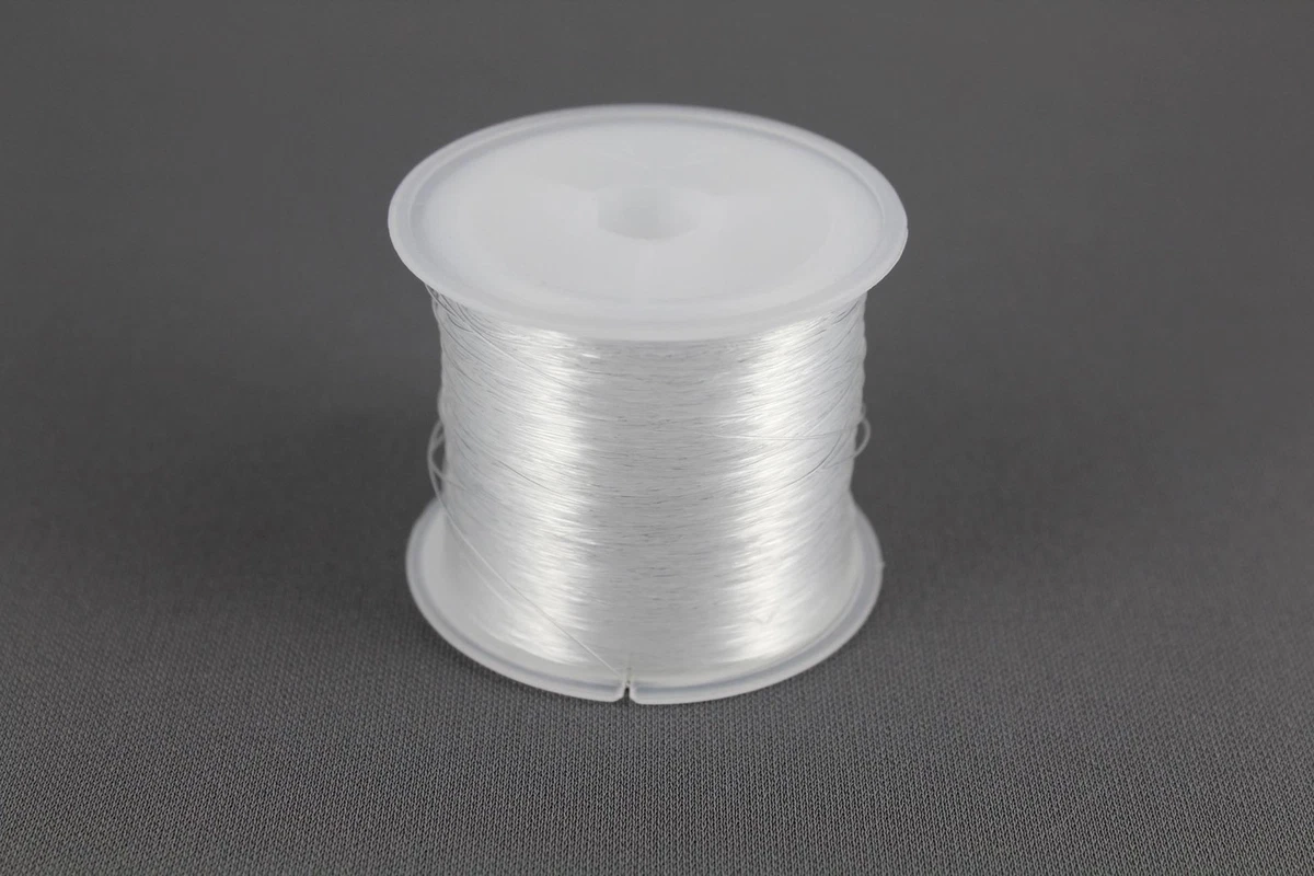 clear nylon wire string .3mm thick beading craft DIY jewelry 125m roll thin  line