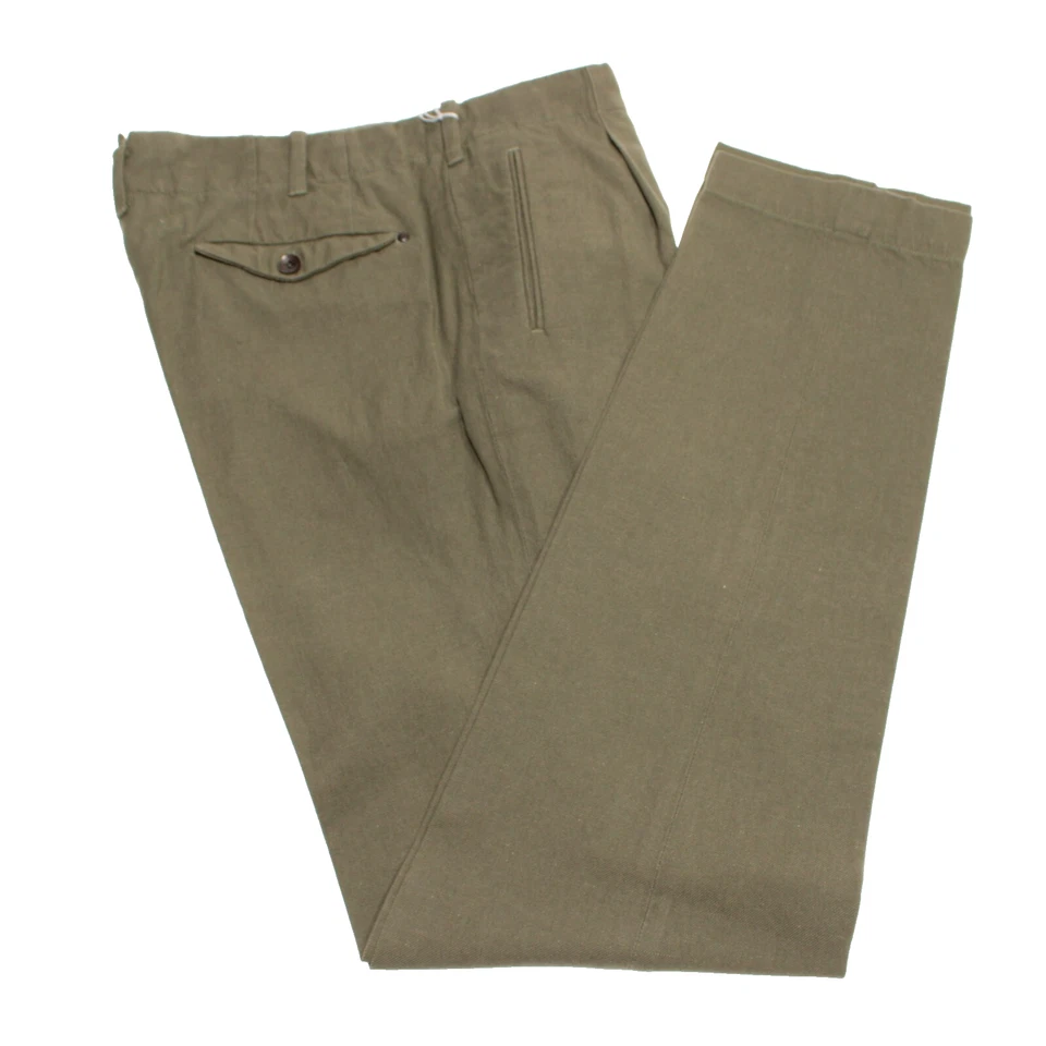 Incotex NWOT Chinos/Casual Pants Size 50 (34 US) Slim Fit In Green Cotton/Linen - Image 2 of 4