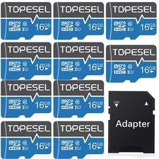 TOPESEL 16GB Ultra Micro SDHC SD Card C10 TF Cards Memory 1/10/100pcs Wholesale 