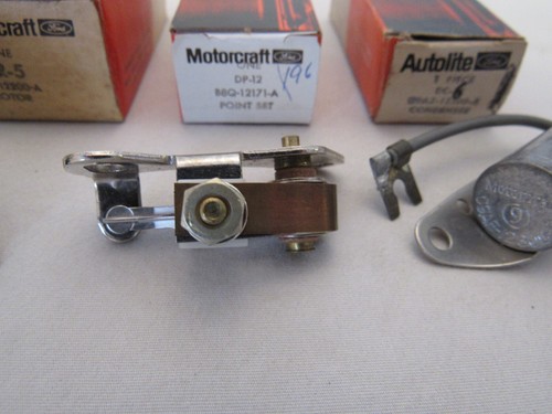 NOS 1957-1974 Ford Distributor Rotor Point Condenser DR5 C9AZ-12300-A B8Q-12171A - Picture 6 of 11