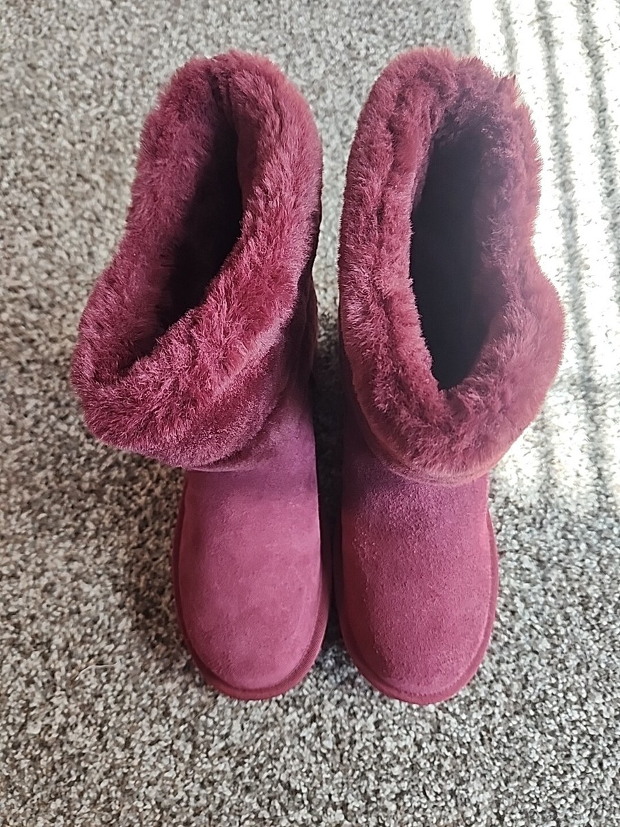 Koolaburra by UGG Suede Short Winter Boots Dezi Mauve