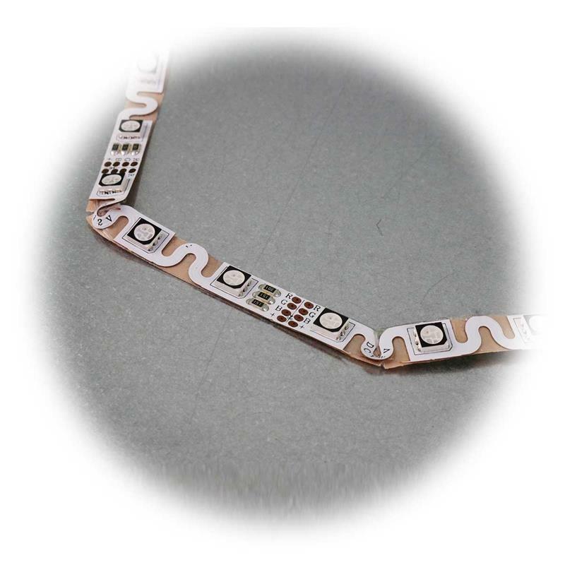 (11,54€/m) Winkel / Radius RGB LED Strip, 5m Rolle, 240 SMD LEDs, Ecke