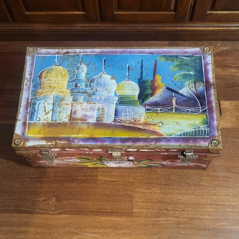 复古手绘金属后备箱中东阿拉伯印第安人 — 第 2/4 张图片