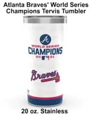 *NEW* Atlanta Braves World Series Champs 2021 20 oz. Stainless Tervis Tumblers