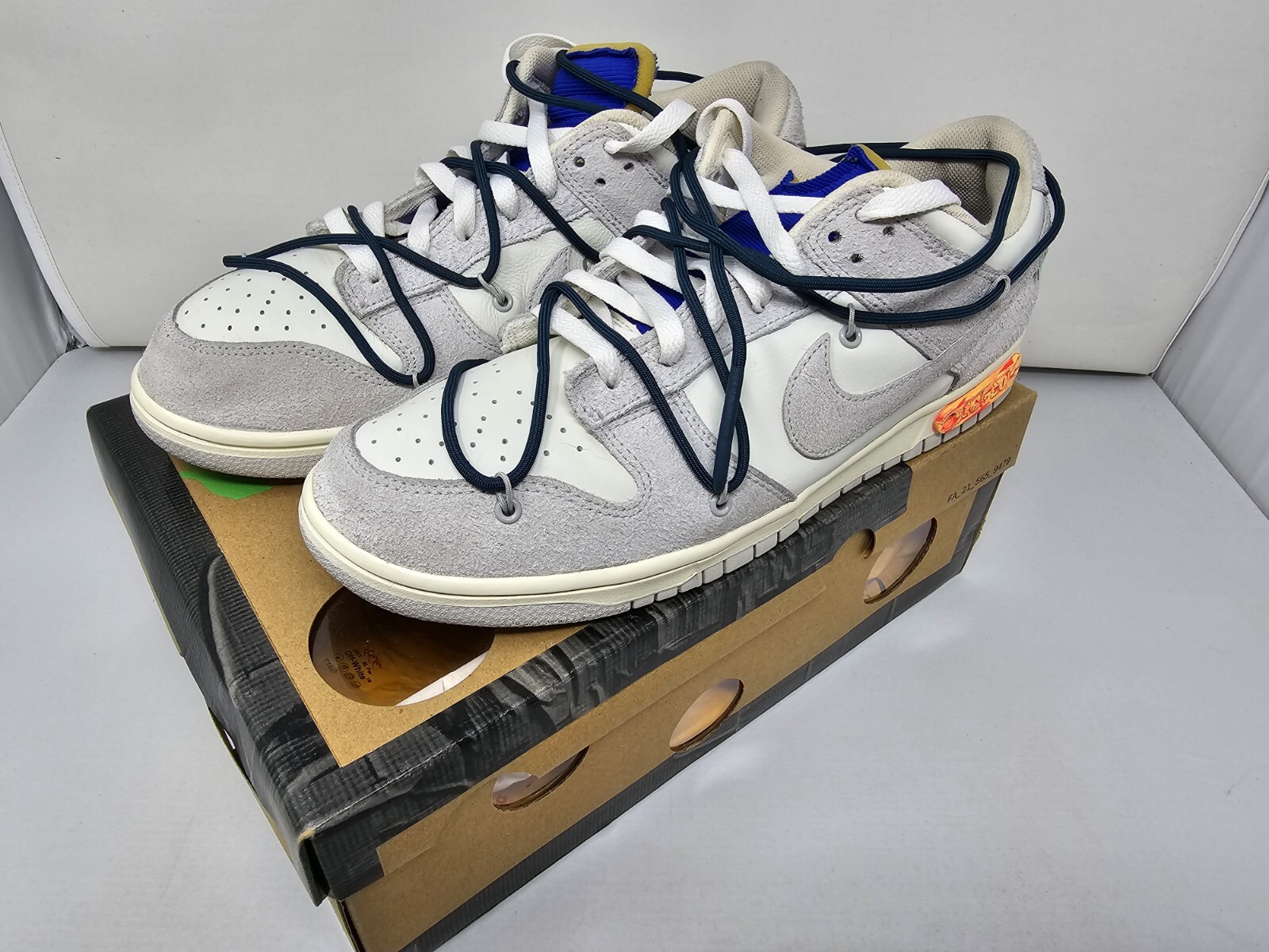 OFF WHITE X NIKE Nike Dunk Low x Off White 'Lotto 16 di 50' Uomo Taglia 11.5 Usate DJ0950 111