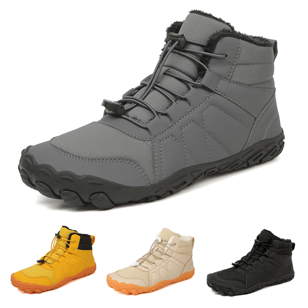 Wasserdicht Barfußschuhe Herren Winter Stiefel Wasserfest Warm