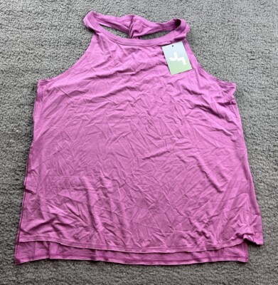 JoyLab Women's Size Large Twist Back Leggings Friendly Tank Top Purple