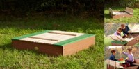 Sandkasten Holz «Ella» Sandkiste Mit Abdeckung Holzsandkasten