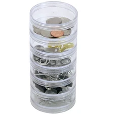 Storage Stackable Containers 6 For Beads Crafts 2.75" Round CNTB111-6
