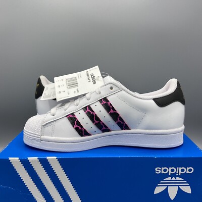 Adidas Originals Superstar White Sneakers Pink Black Leopard Shoes UK 3.5  EU 36 | eBay UK