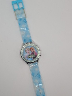 Disney Frozen Elsa Anna Digital Watch for Kids Blue Snowflake Strap Accutime