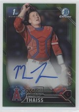 2016 Bowman Draft Chrome Pick Green Refractor 64/99 Matt Thaiss #CDA-MT Auto 3j7