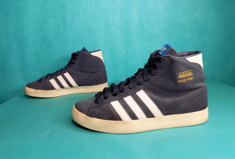 baskets montantes ADIDAS profi cuir bleu  taille 40 Eu - Photo 3/4
