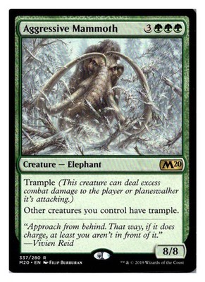 Magic: The Gathering Aggressive Mammoth 337 Rare Core Set 2020 Near Mint