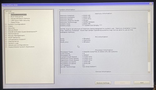 Dell Optiplex 3050 SFF, I5-6500 @ 3.20Ghz, 8Gb Ram - No OS/HDD - w/2.5” Caddy - Bild 7 von 7