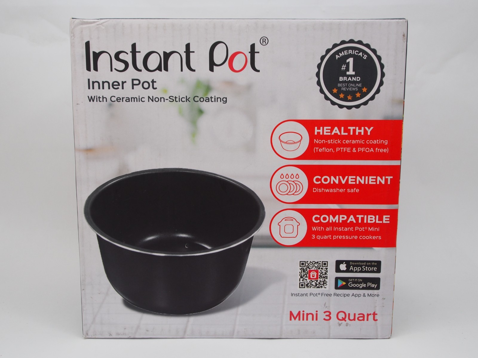 Instant Pot 3-Qt Ceramic Non Stick Inner Cooking Pot Rice Slow Cooking -Pot Only